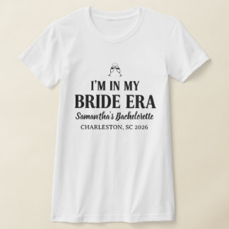 Custom Chic Minimalist Personalized Bachelorette T-Shirt