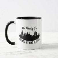 Custom Chicago City Skyline Silhouette Boat Shape