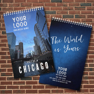 Custom Chicago Photos Business Logo Promotional Calendar