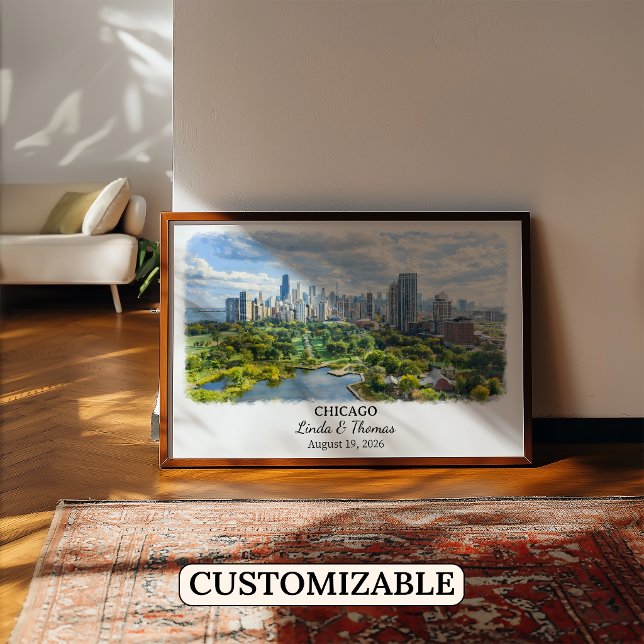 Custom Chicago Wall Art, Illinois Poster (Creator Uploaded)