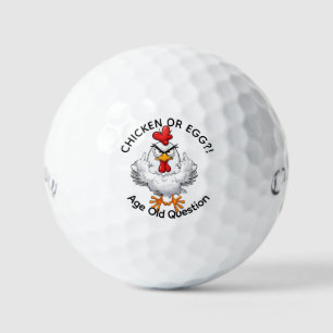  Custom Chicken Egg Debate Funny Golf Ball Gift