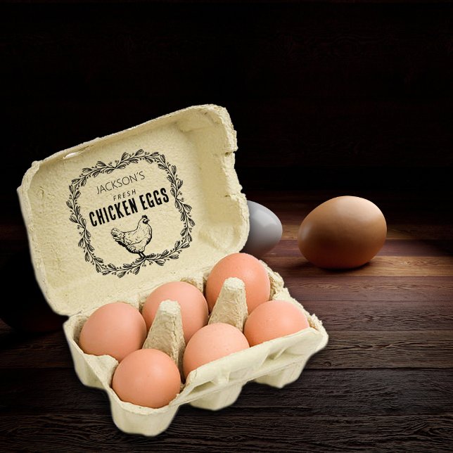 Custom Chicken Eggs, Small Business  Rubber Stamp (Creator Uploaded)