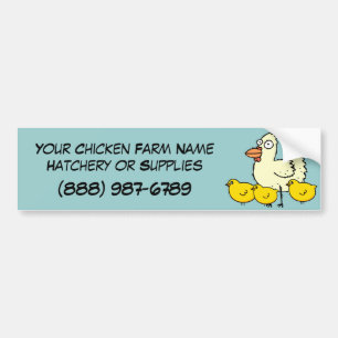 Custom Chicken Poultry Farm Operation Bumper Sticker