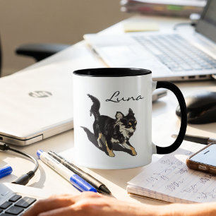 Custom Chihuahua Art Mug with Personalized Name