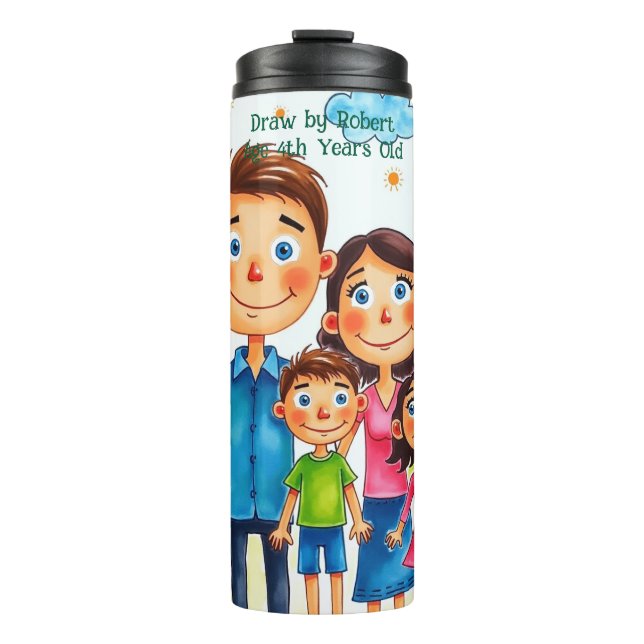 Custom Child Artwork Tumbler – Personalized Kid’s  (Front)