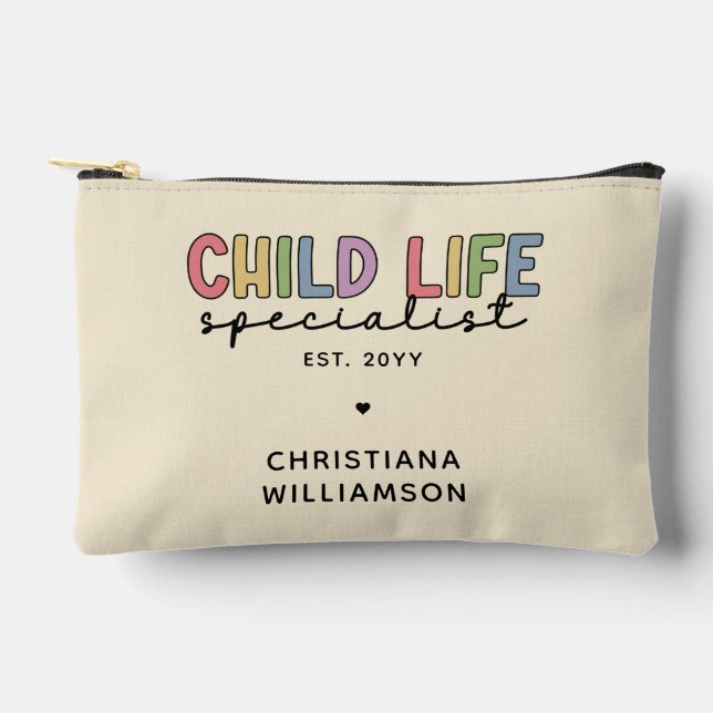 Custom Child Life Specialist CCLS Gift  Accessory Pouch (Front)