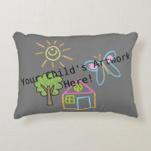 Custom Children's Artwork Accent Pillow