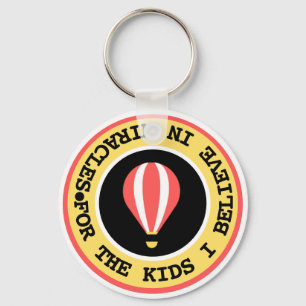 Custom Children's Miracle Network Name Red Yellow Keychain
