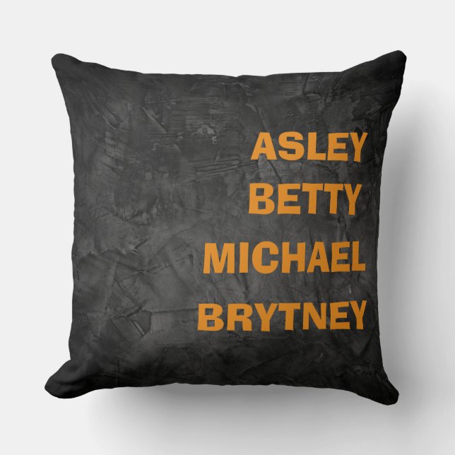  Custom children's name rustic stylish Throw Pillow (Front)
