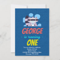 Custom Child's Raccoon Bandit Cartoon Invitation