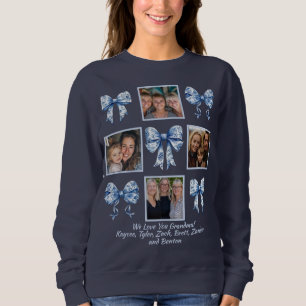 Custom Chinoiserie Grandma Photo Collage Gift Sweatshirt