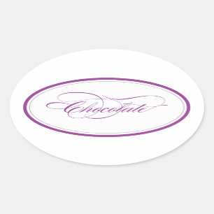 Custom_Chocolate Oval Sticker