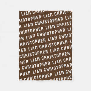 Custom Chocolate Personalized Son Baby Boy Gift Fleece Blanket