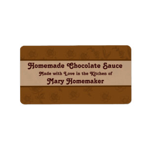 Custom Chocolate Sauce or Fudge Sauce Labels
