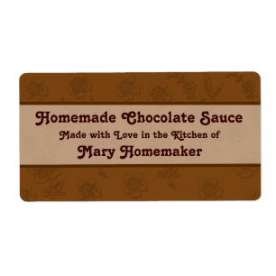 Custom Chocolate Sauce or Fudge Sauce Labels