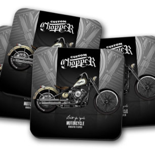 Custom Chopper Coaster   Motorcycle Coaster Set 