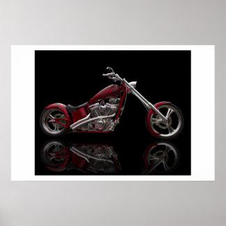 Custom Chopper Motorcycle Poster