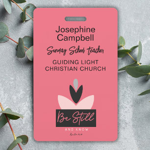 Custom Christian Church Staff Volunteer Event Name Badge