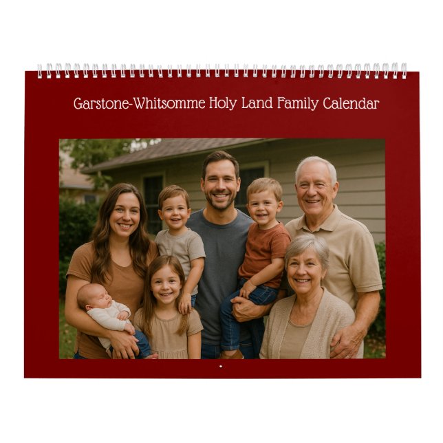 Custom Christian Family Bible Sites               Calendar (Cover)