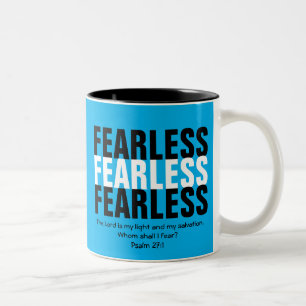 Custom Christian FEARLESS Two-Tone Coffee Mug