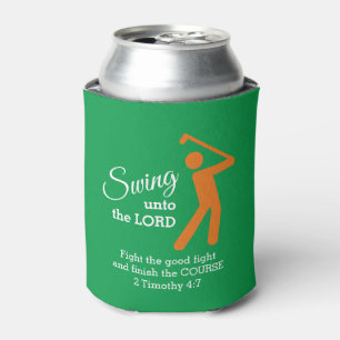 Custom CHRISTIAN GOLFER Swing Unto The Lord IRISH Can Cooler