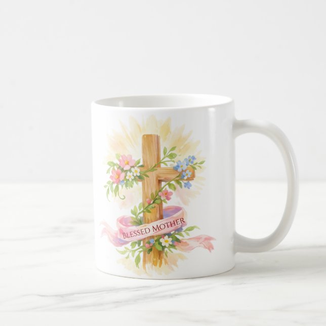 Custom Christian Mother’s Day Cross Mug (Right)