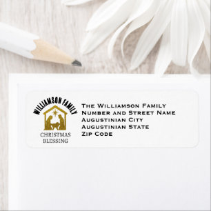 Custom Christian Nativity Family Christmas Return