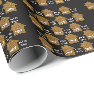 Custom Christian Real Estate BLESS YOUR HOME Wrapping Paper
