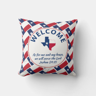 Custom Christian TEXAS Welcome Throw Pillow