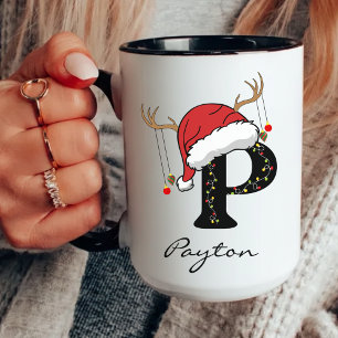 Custom Christmas Alphabet Mug Gift for Mom and Dad