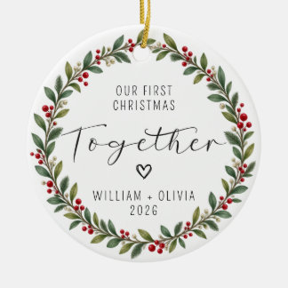 Custom Christmas Bauble Ceramic Ornament