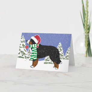 Custom Christmas Bernese Mt Holiday Dog Card