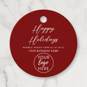 Custom Christmas Business Logo Favour Tags