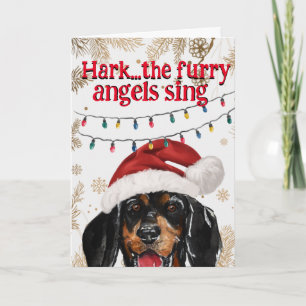 Custom Christmas card from Black & Tan Coonhound