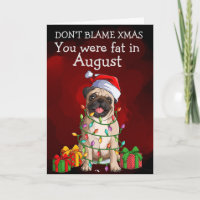 Custom Christmas Card from your Pug