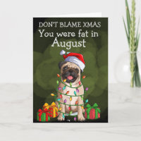Custom Christmas Card from your Pug 