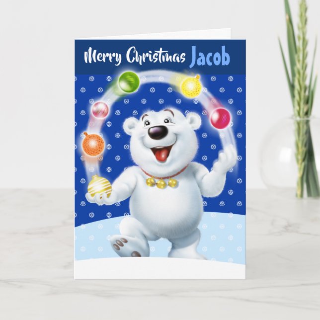 Custom Christmas card "Merry Christmas your name" (Front)