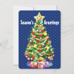 Custom Christmas card tree and decorations.