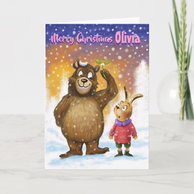 Custom Christmas card "With Love at Christmas" (Front)