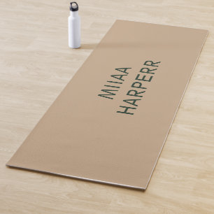 Custom Christmas Champagne Beige Forest Velvet  Yoga Mat