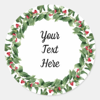 Custom Christmas Classic Round Sticker