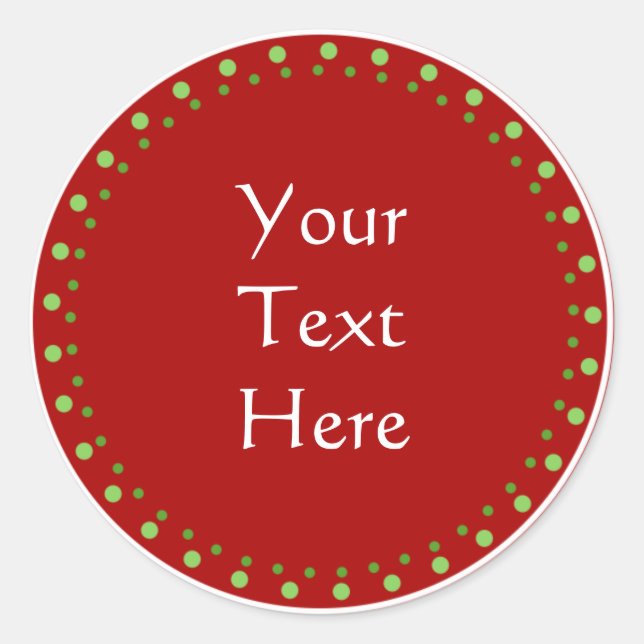 Custom Christmas Classic Round Sticker (Front)