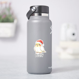 Custom Christmas Cockatiel Wearing Santa Hat