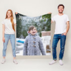 Custom Christmas Fleece Blankets With Photo