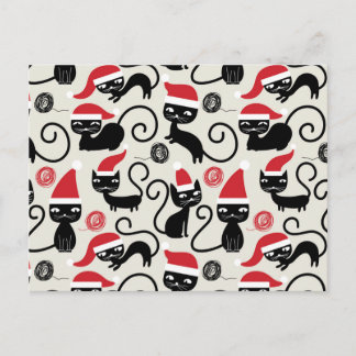 Custom Christmas Gift Cats Holiday Postcard