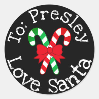 Custom Christmas Gift From Santa Sticker Label