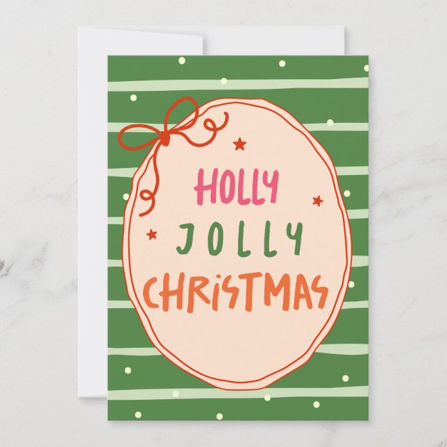 Custom Christmas Greeting Card with Photo (Front)