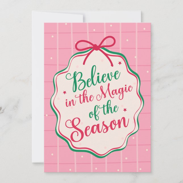 Custom Christmas Greeting Card with Photo (Front)