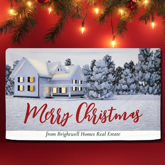 Custom Christmas House Real Estate Company Holiday Banner (Creator Uploaded)