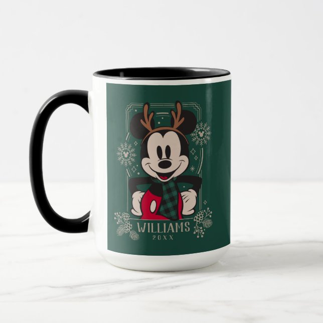 Custom Christmas Mickey Mouse Mug (Left)